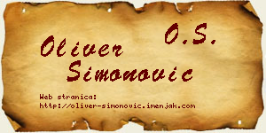 Oliver Simonović vizit kartica